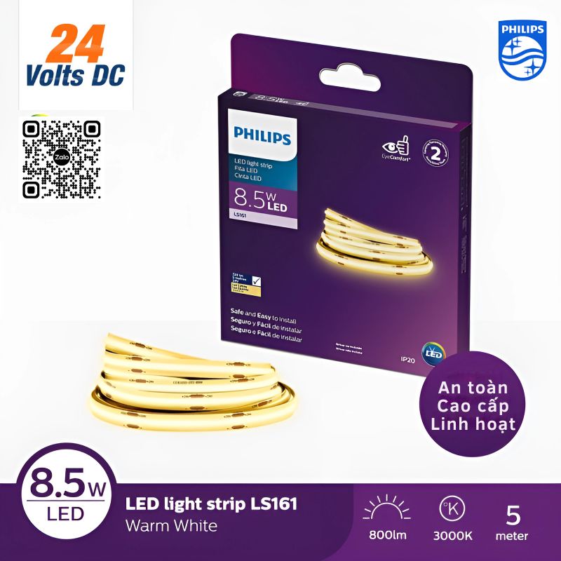 PHILIPS - Led dây COB DC24V LS161 8.5W ( Cuộn 5m)